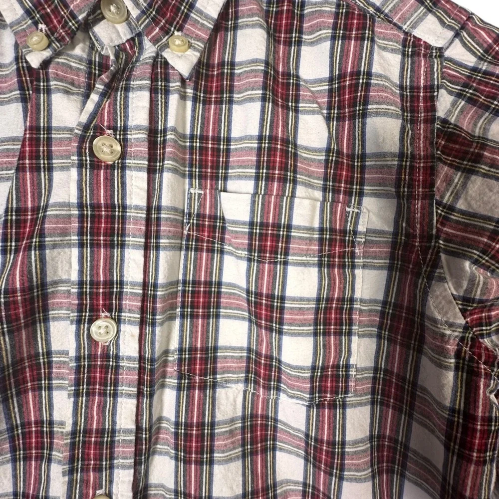 The Children's‎ Place Boys Plaid Button Down Shirt Long Sleeve Size 7/8 Cotton